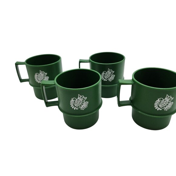 Tupperware Vintage Coffee / Tea Mugs Holiday set of 4 - Picture 3 of 3
